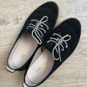 Cole Haan Espadrille Loafer Flats Women's Sz 6 B Black Slip On Comfort